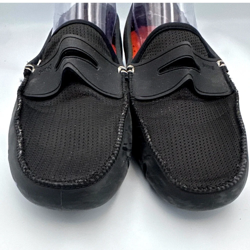 SWIMS Mens Penny Loafers Sz 9 Black Mesh Boat Beach Pool Slip-Ons Water Shoes